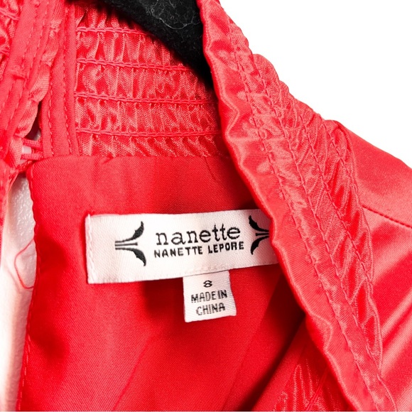 Nanette Lepore Blood Orange High Neck Sleeveless Formal Dress - Picture 2 of 13